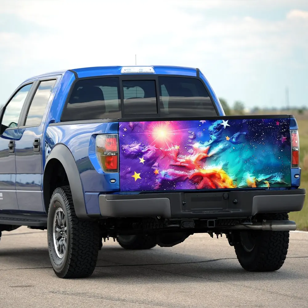 Красочное звездное небо океан хвост автомобиля багажник защита Vinly наклейка