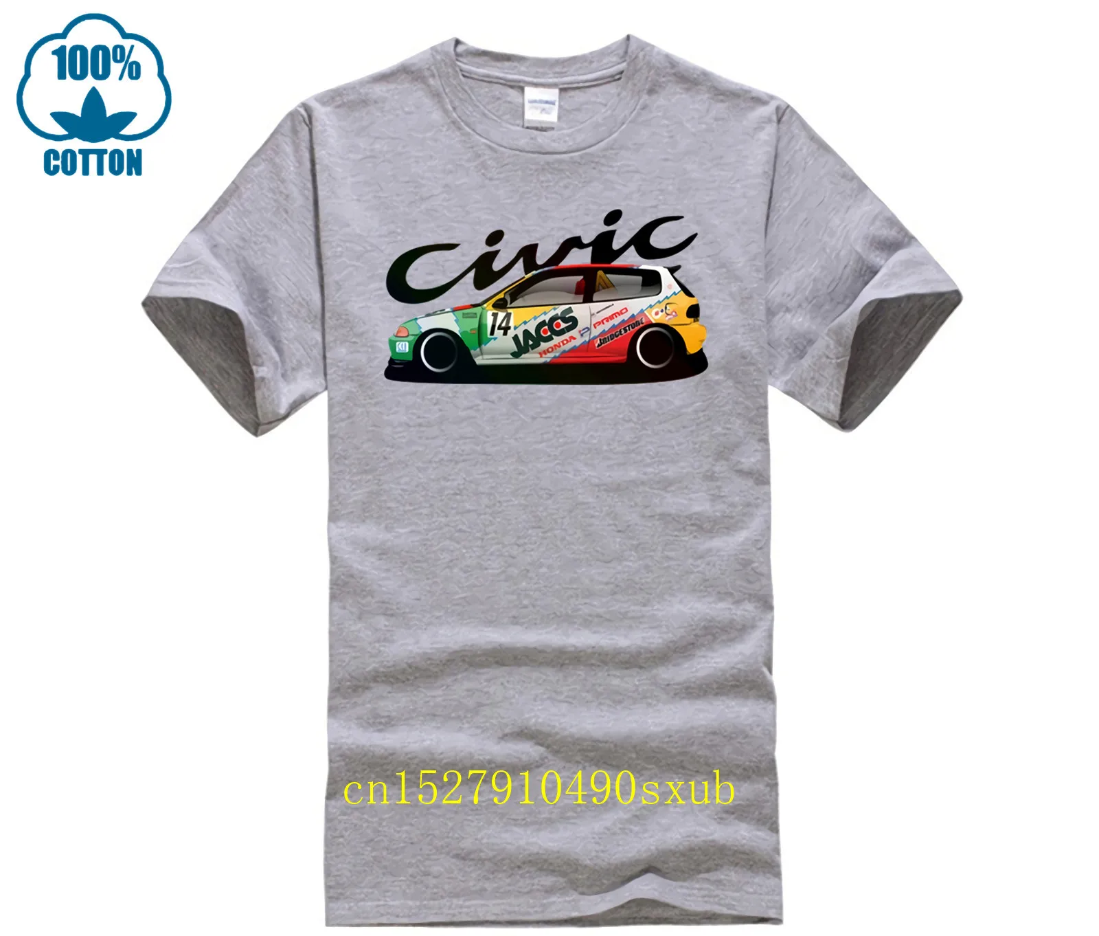 Civic Eg6 Jaccs 90s Jtcc Race Car T Shirt 2024 Newest Summer Men s Short