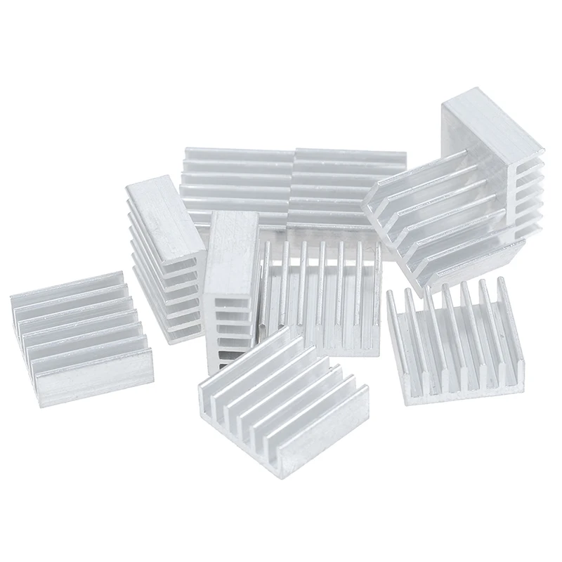 

10pcs 14*14*6mm Aluminum Heatsink Electronic Chip Radiator Cooler Thermal Double Sided Adhesive Tape