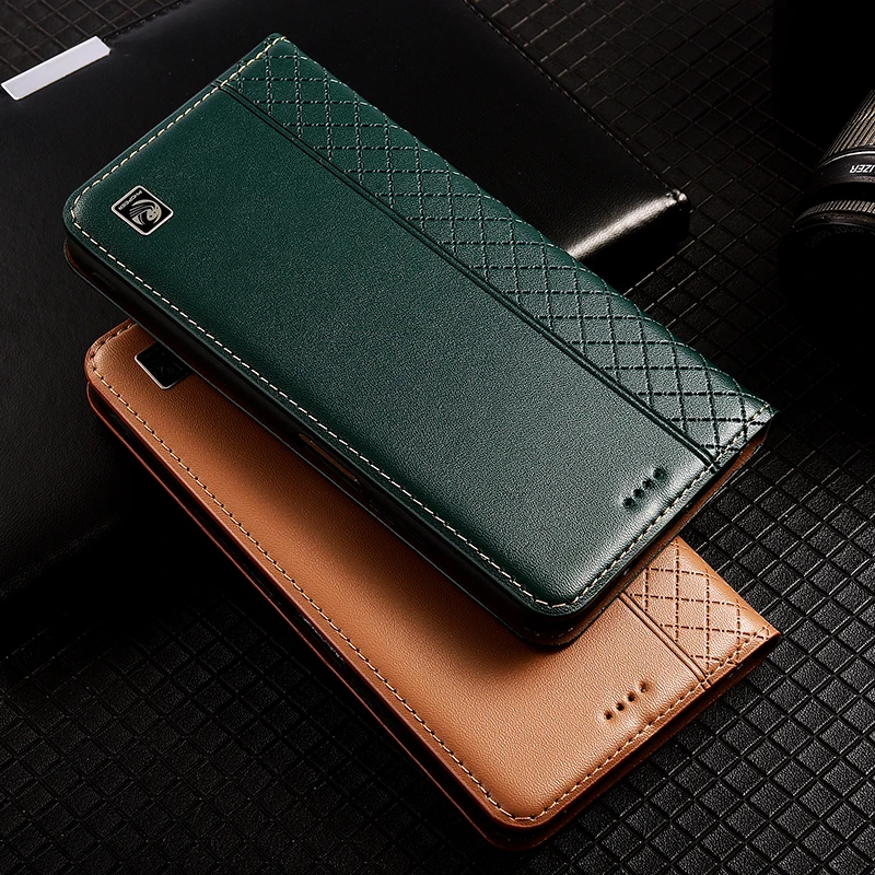 Магнитный флип-чехол Nappa из натуральной кожи для Honor X10 X20 X30 X30i X40 X40i X50 X50i Max GT Plus