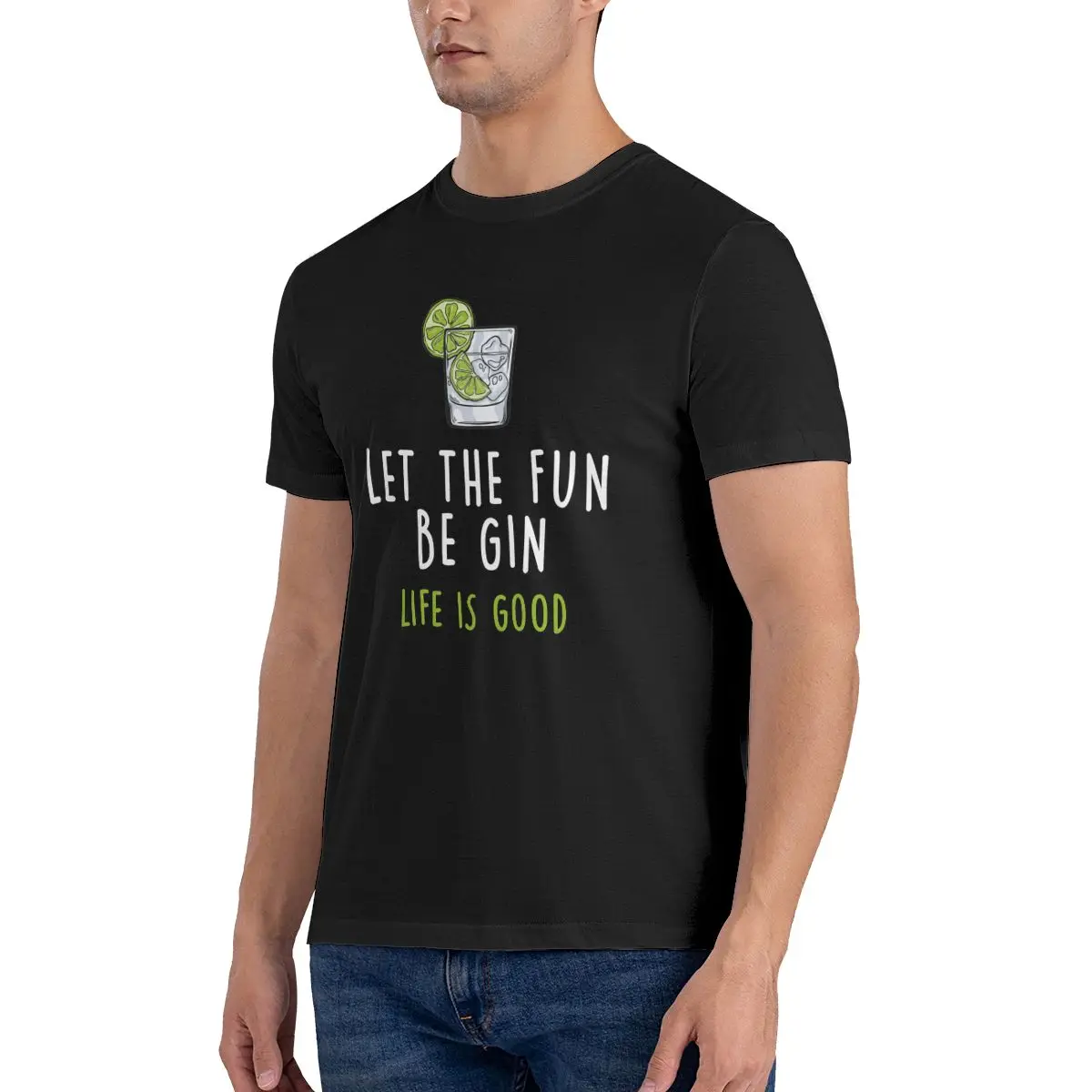 Футболка с надписью Let The Fun Be Gin Life Is Good Wine модная футболка Vtg лучшее качество |