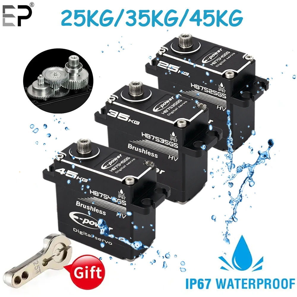 EP 35 кг 45 кг 25 кг водонепроницаемый бесщеточный Servo180/270 металлический 25T рычажный двигатель для RC servo 1/10 1/8 Traxxas TRX4 Axial SCX10 Радиоуправляемый автомобиль
