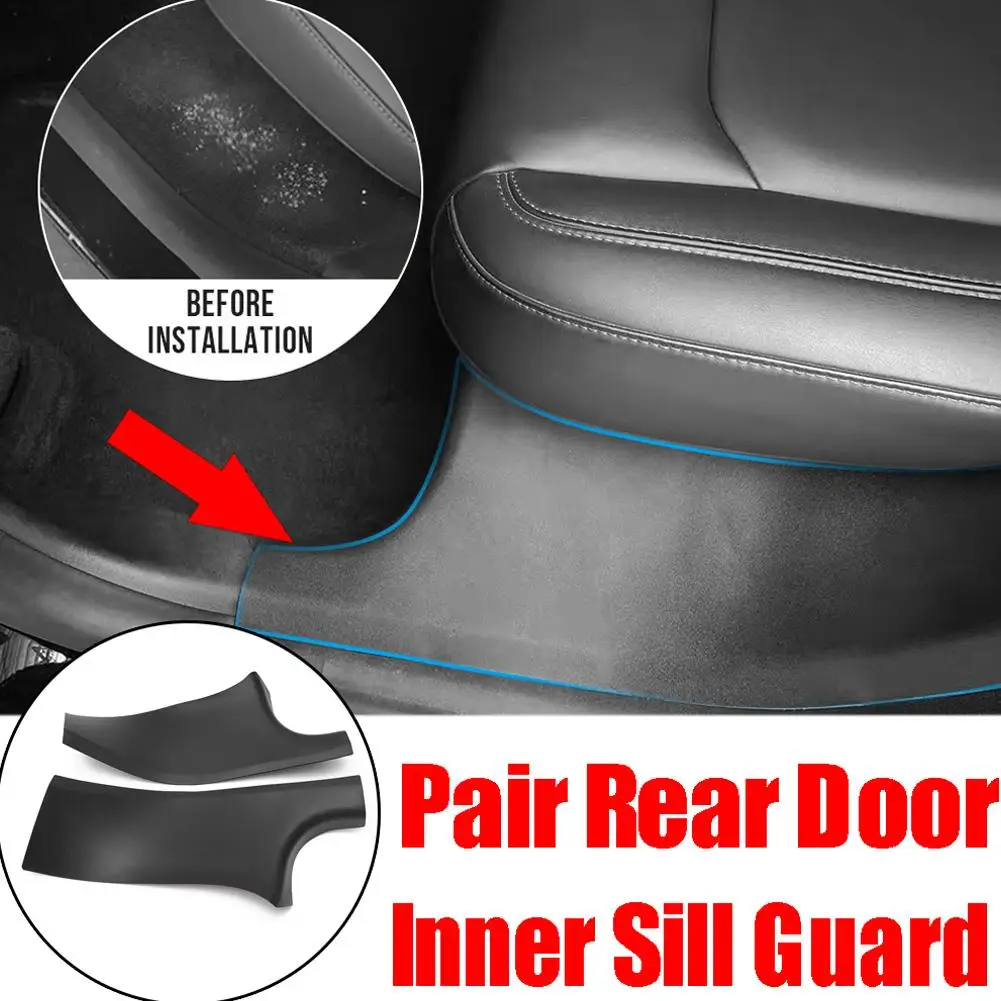 

2 шт., износостойкие защитные накладки на пороги автомобиля Tesla Model Y TPE