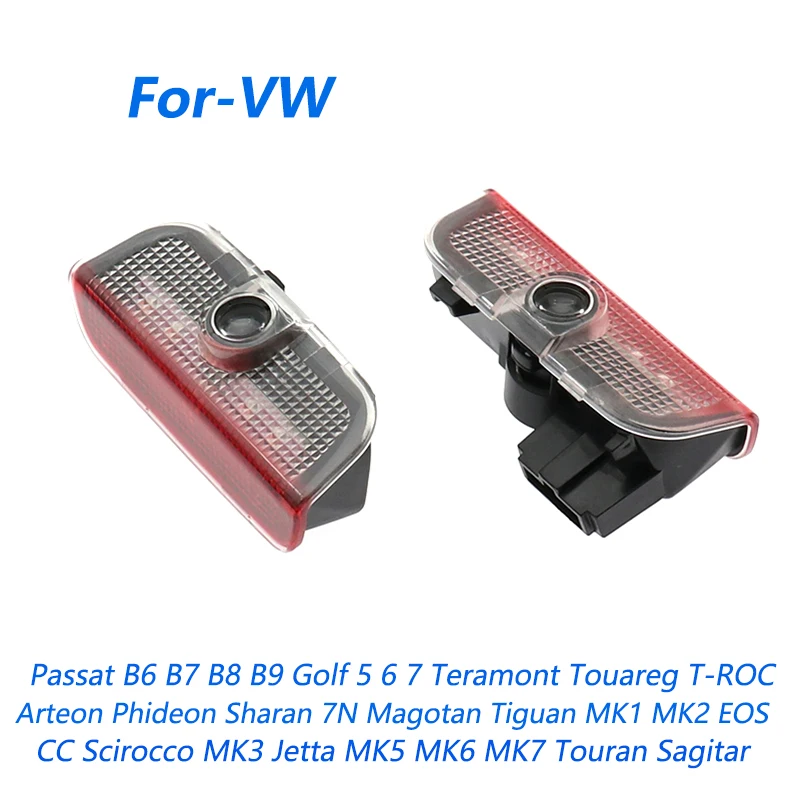 Фонари для автомобильных дверей VW Tiguan MK1 MK2 Touareg 7 P Golf 5 6 Jetta MK5 MK6 MK7 Passat B6 B7 B8 B9 CC