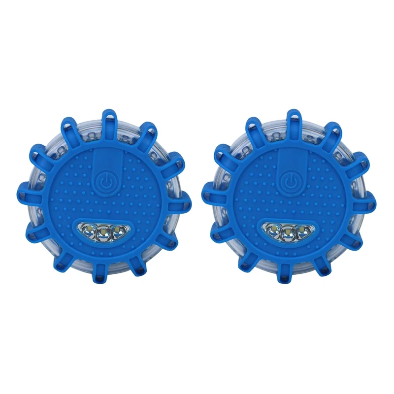 

2X Super Bright Auto 15 Led Round Beacon Emergency Strobe Flashing Warning Lights Round Car Roof Police Lightbar