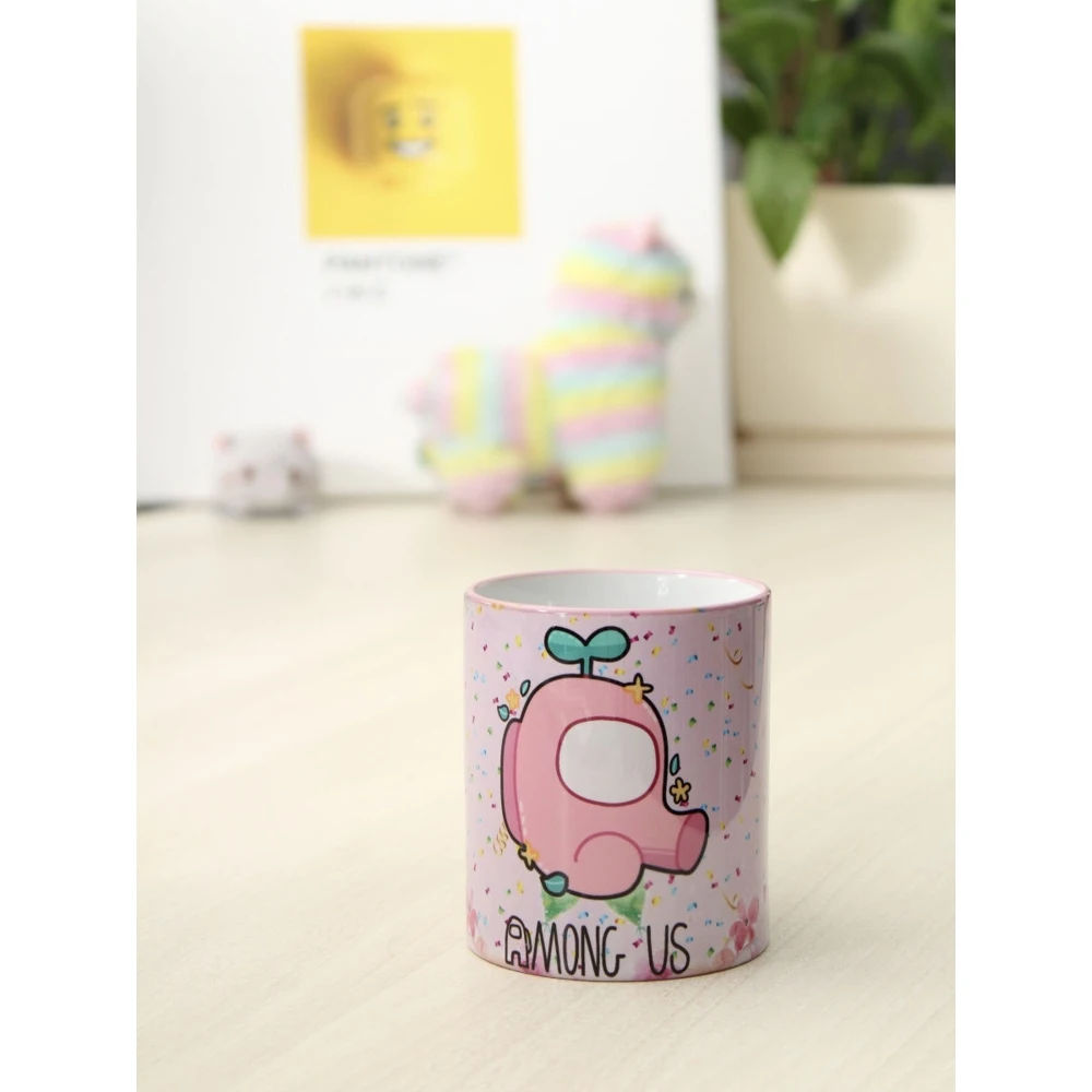 Кружка FortyFour CUPAAS2502 с принтом светло-розовый 330 мл керамика 100% | Дом и сад