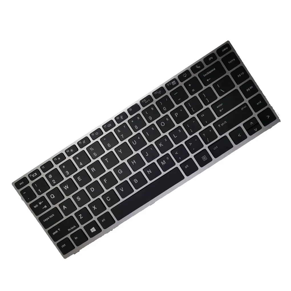 

Silver Frame Laptop Keyboard Input Typing Keypads Notebook Key Board Toetsenbord Replacement for HP Elitebook 840 G5 US