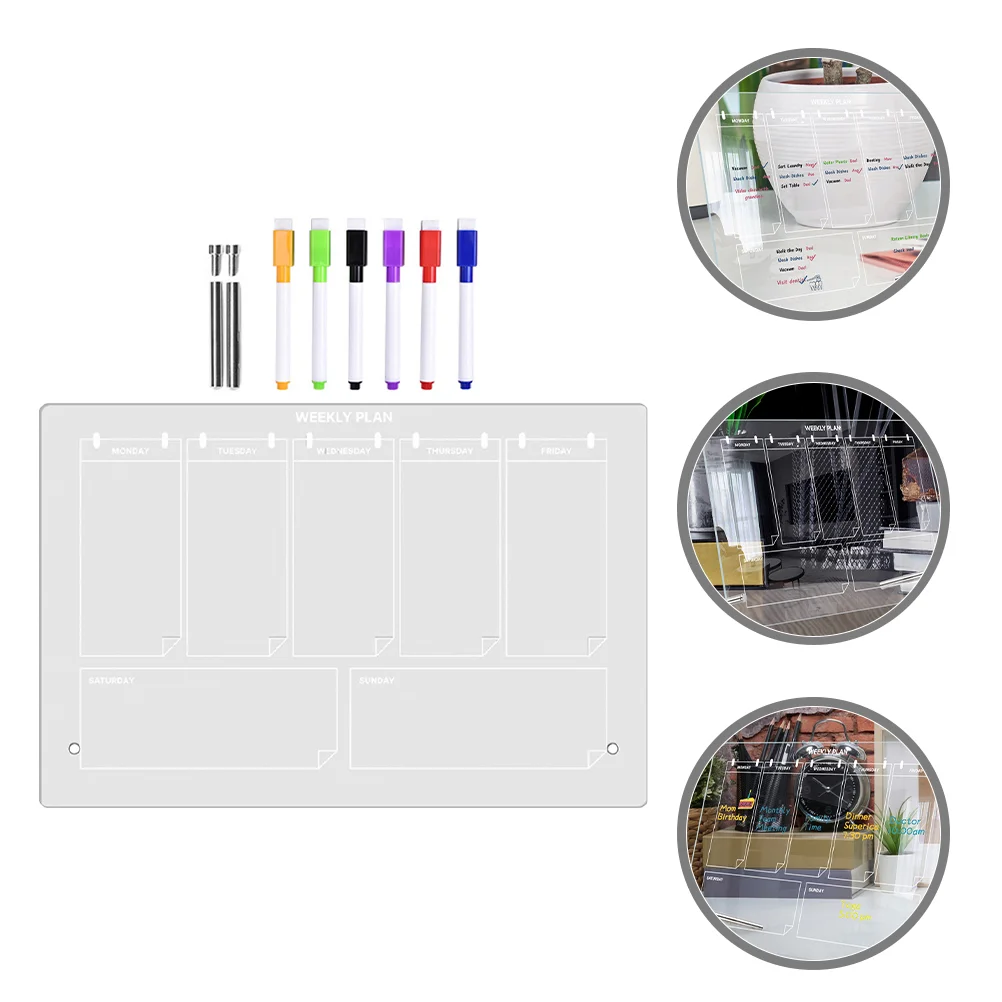 

Stylus Pen Household Acrylic Memo Board Multi-function Students Writing Desktop Clear Office Supply Creative Note