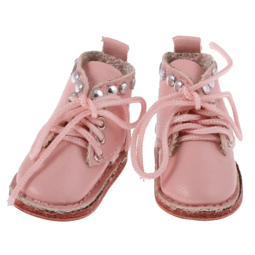 

Pink Shoes Boots PU Leather for 12 '' Blythe Dolls Clothes Accs