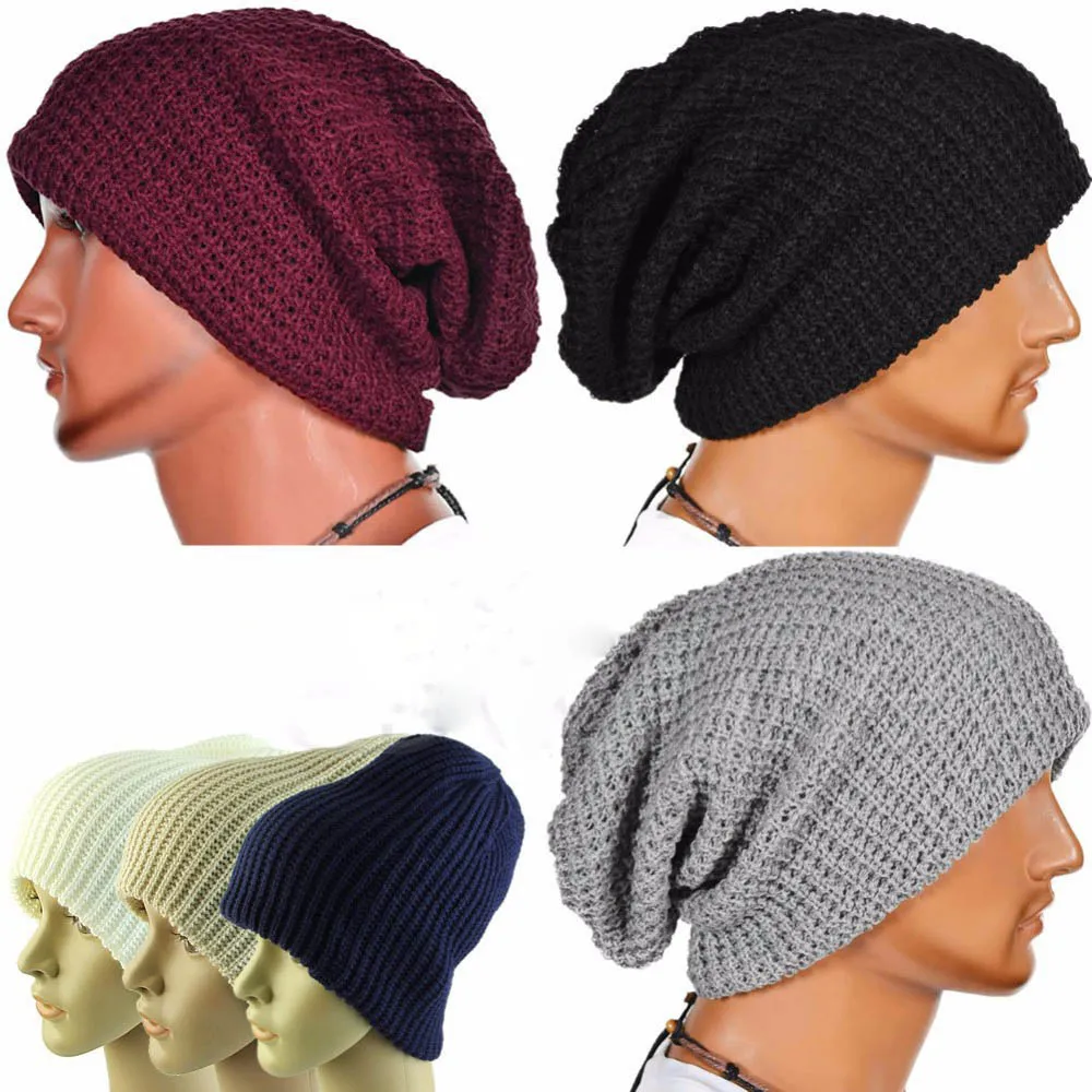 

Простые вязаные шапки, популярные вязаные шапки в европейском и американском стиле для мужчин и женщин, мужские шапки в Вертикальную Полоск...