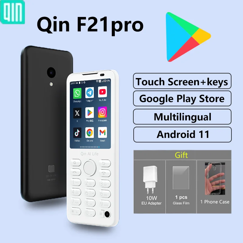 Фото Qin F21 Pro Поддержка Google RAM3 ГБ/4 ГБ Rom 32 ГБ/64 ГБ Сенсорный экран 2,8 дюйма Android11 MTK6761 №1