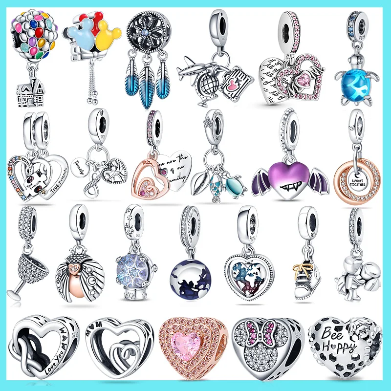 Бусина-Хамелеон из серебра 925 пробы с воздушным шаром