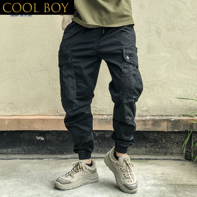 J BOYS Boutique  Spring Autumn Fashion Streetwear Military Tactical Cargo Pants Men Clothing Japanese Harajuku Jogging Pants Bla