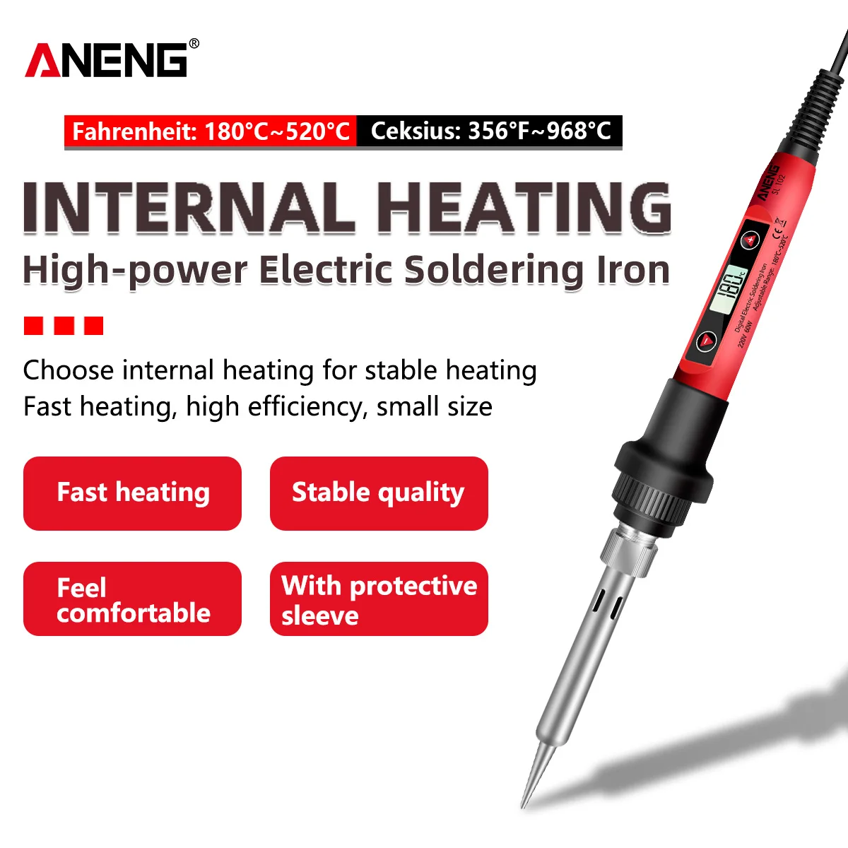 Электрический Мини-паяльник Aneng С Цифровым Жк-дисплеем Интеллектуальный