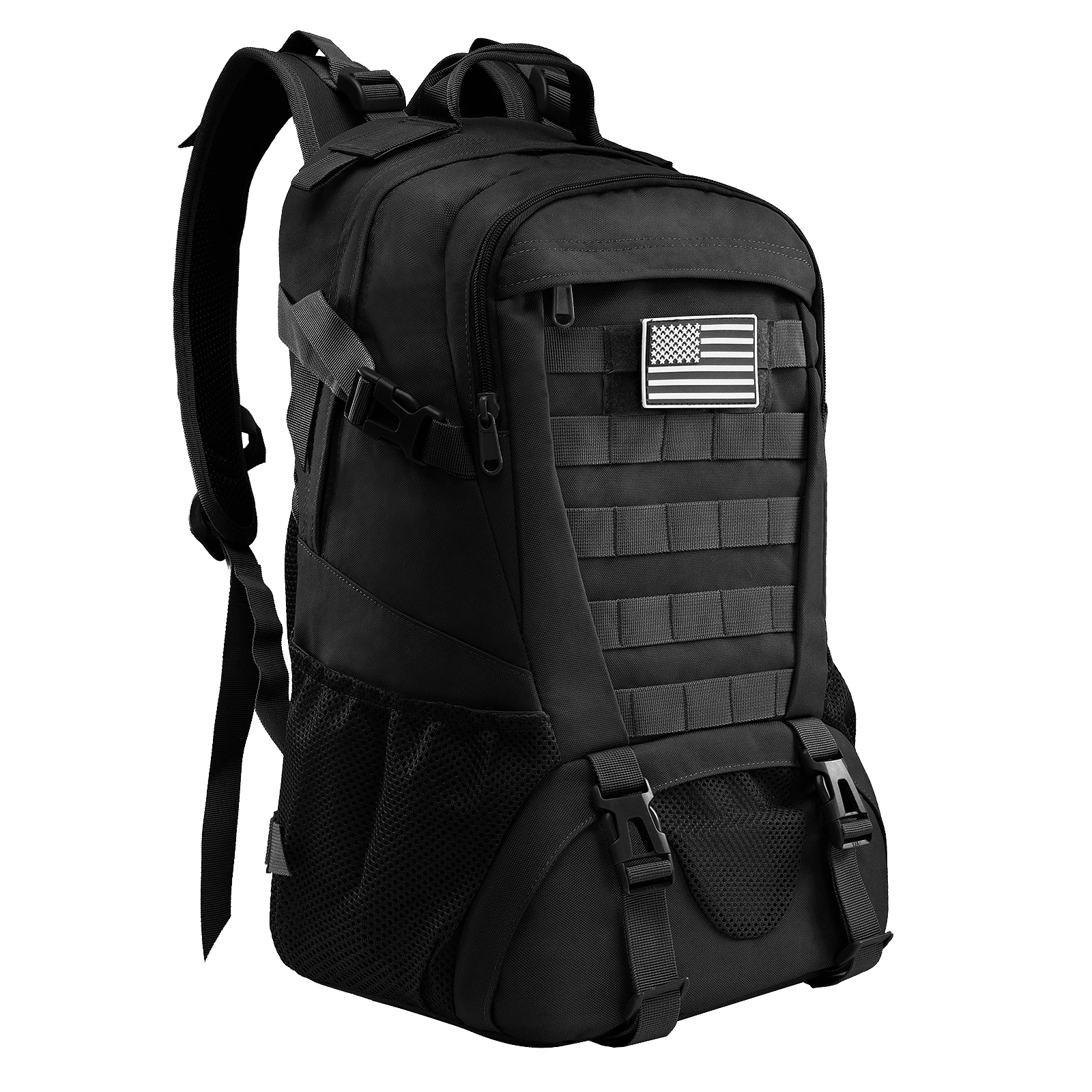 Tactical Backpack for Men Women Hiking Day Pack Molle Military Rucksack Waterproof 30L EDC Bag with USA Flag Patch
