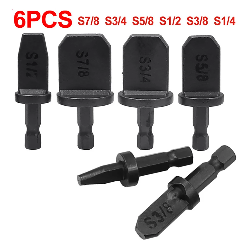 

6pcs/set Hex Shank Imperial Tube Pipe Expander Support For Air Conditioner Conditioning Swaging Rotary Tools 7/8 3/4 5/8 1/2 3/8