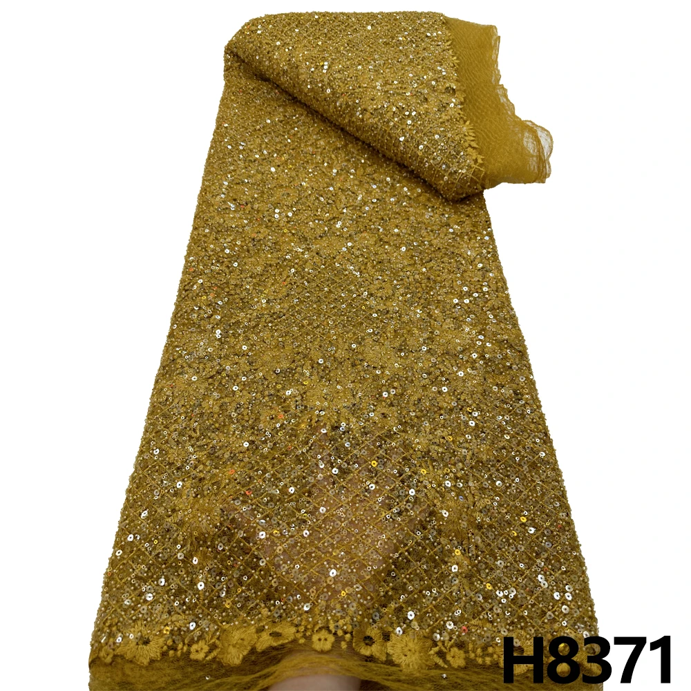 Новейшая африканская кружевная ткань из бисера 2023 высококачественное вышитые