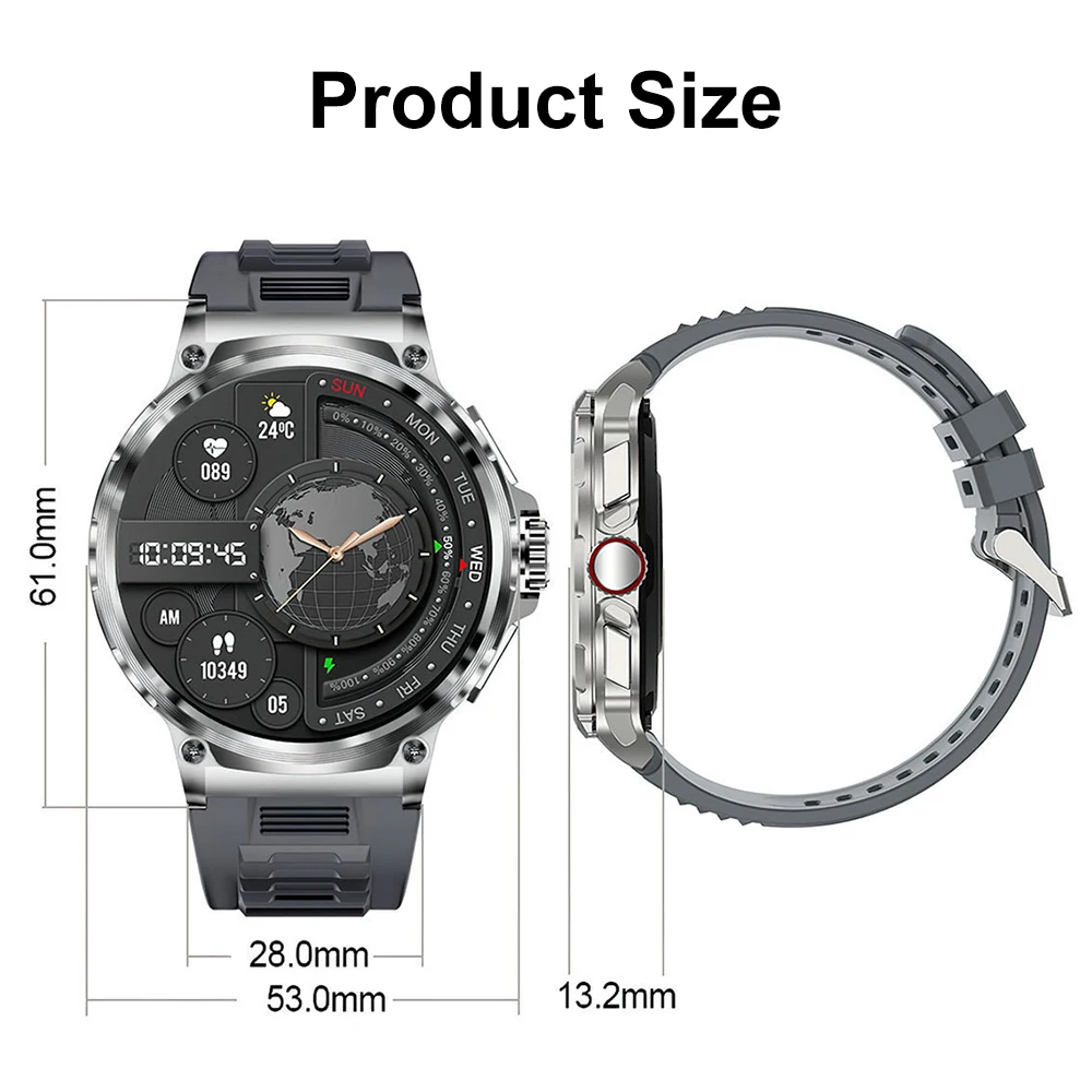 Новые умные часы мужские уличные IP68 водонепроницаемые 1 85 дюйма AI Voice Bluetooth-вызов