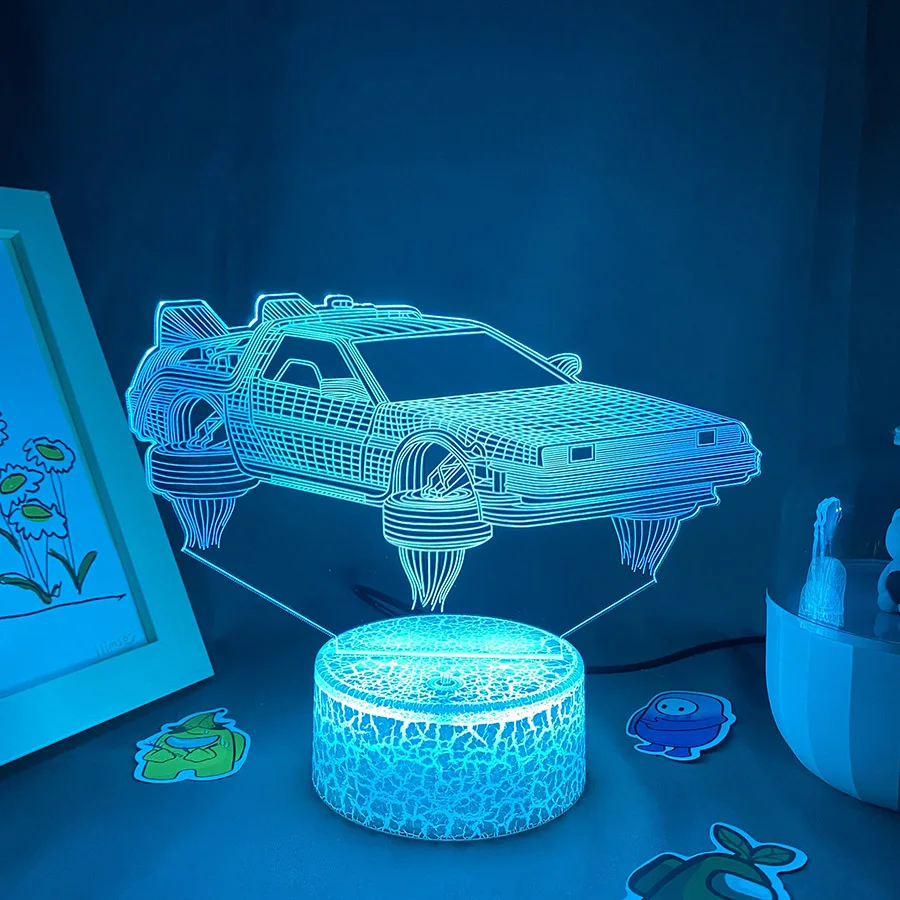 Автомобиль научной фантастики 3D иллюзия светодиодный ночсветильник уникальный