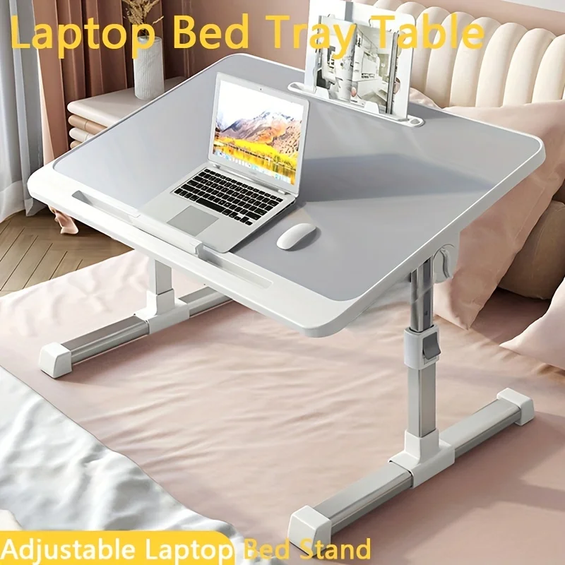 

Столик-поднос для кровати для ноутбука, регулируемый столик для кровати с выдвижным ящиком, портативный стоячий стол со складными ножками, планшетный стол для дивана Co