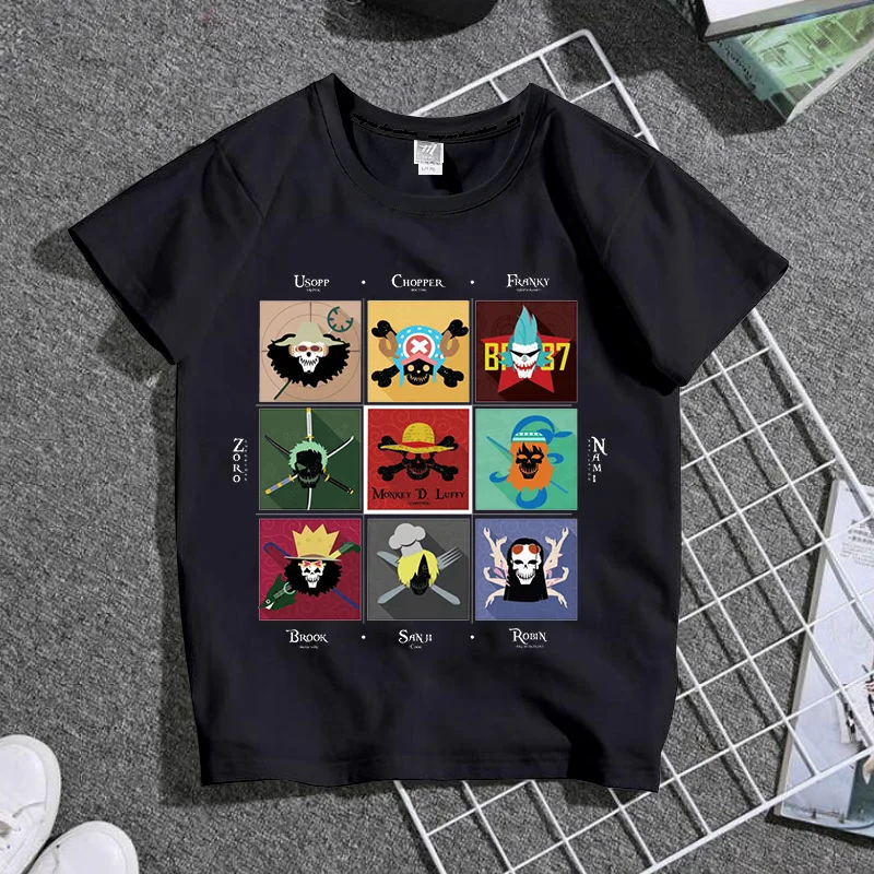 

One Piece Children's Clothing Summer Cartoon Printing Student Short Sleeve Boys Clothes Girl Clothes Graphic T Shirts