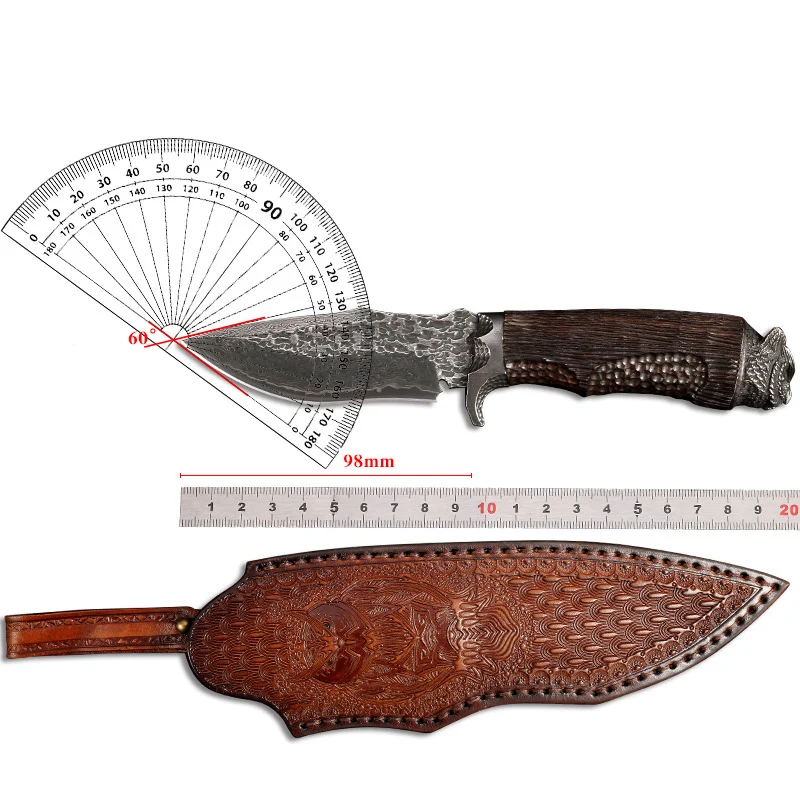 Высококлассный дамасский нож 60-62HRC тактические ножи для выживания с