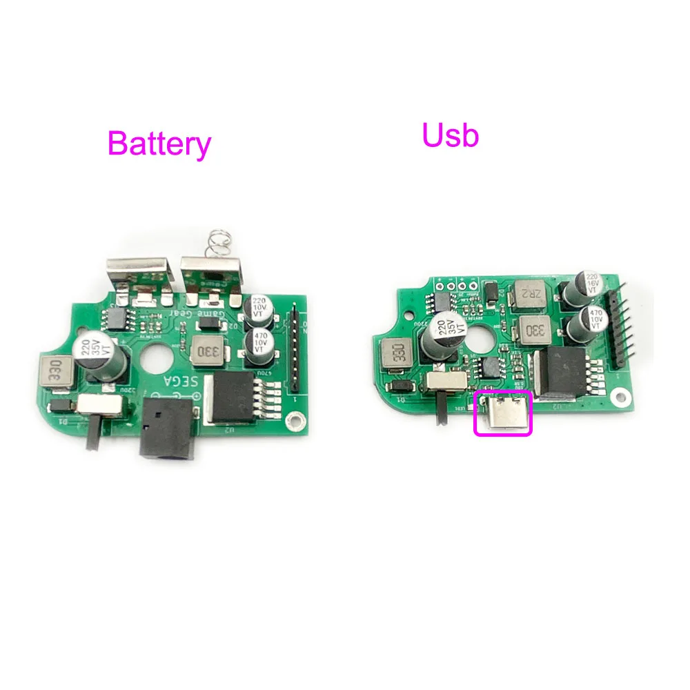 12V 3A Battery & 3.7V 3000mA USB Verison For Sega Game Gear Power Board Replacement