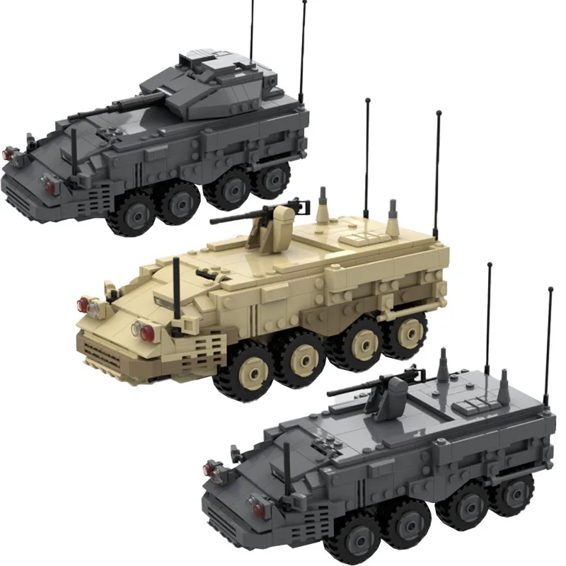 

NEW WW2 Military MOC M126 STRYKER Infantry Carrier Vehicle Model DIY creative ideas high-tech Child Toy Gift Armored Car Blocks