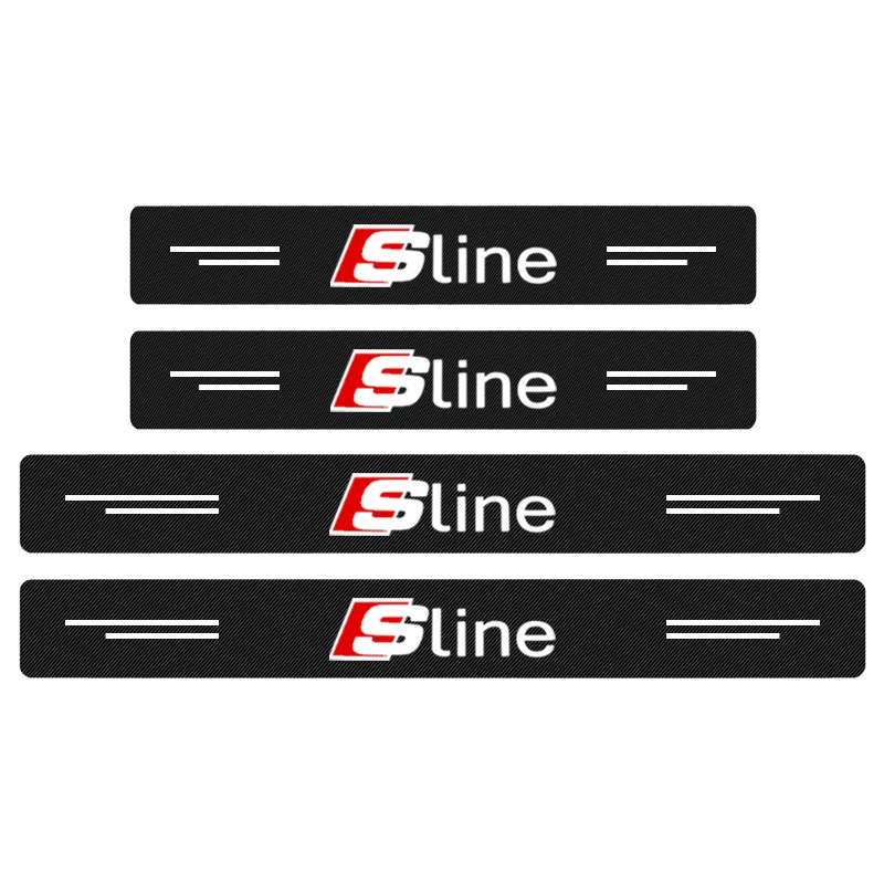 

4 шт., защита порога из углеродного волокна для Audi Sline TT A1 A2 A3 A4 A6 A7 A8 Q1 Q2 Q3 Q4 Q5 Q6 Q7 Q8 TT S4 S5 QUATTRO
