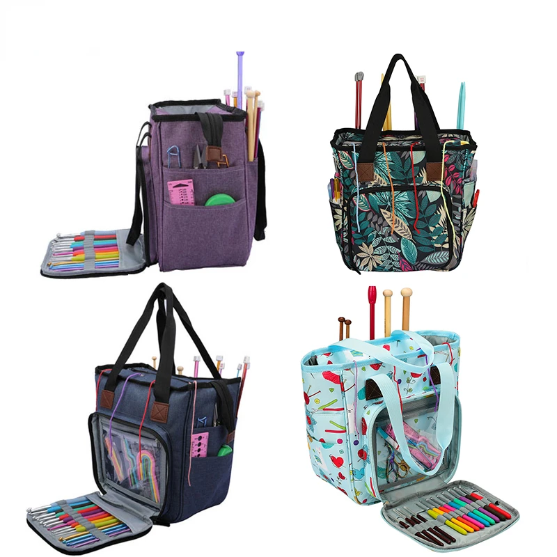 

Knitting Storage Bag Crochet Bag For Knitting Needles And DIY Needle Arts Craft Yarn Bag Crochet Hook Sewing Tools