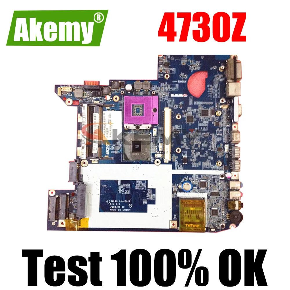 

AKEMY for ACER 4730Z Series LA-4201P Laptop Motherboard GL40 MB.AT902.002 MBAT902002 X4500 DDR2