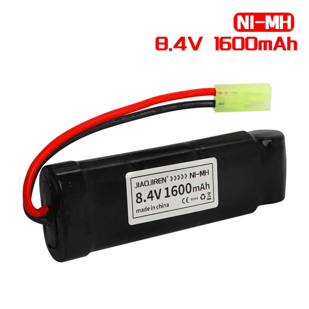 Фото Плоский NiMH аккумулятор 8,4 В, 1600 мАч с разъемом Mini Tamiya для страйкбольных пистолетов MP5, SCAR, M249, M240B, M60, RPK, PKM №5
