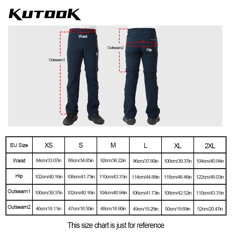 Новинка мужские Походные штаны kutake шорты и брюки все в одном портативные
