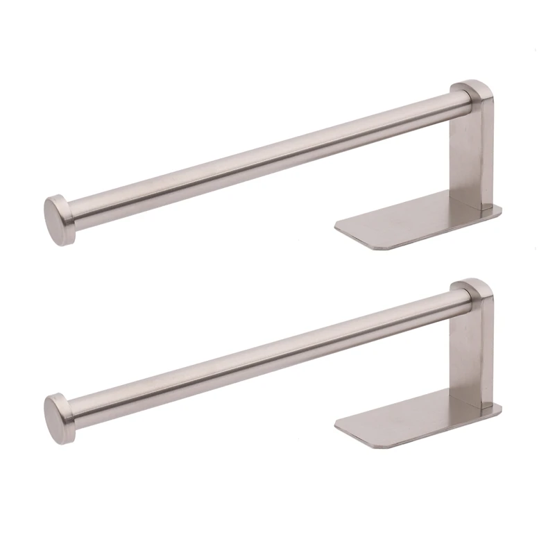 

Practical 2X Kitchen Roll Paper Self Adhesive Wall Mount Toilet Paper Holder Stainless Steel