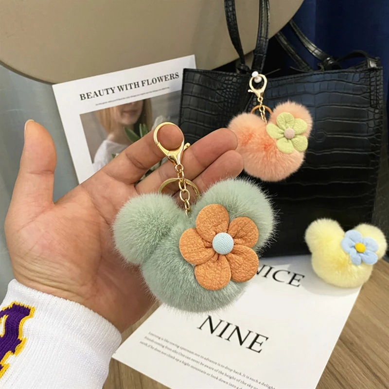 

Little Hairball Plush Keychain Bag Pendant Fluffy Keyring Backpack Accessories