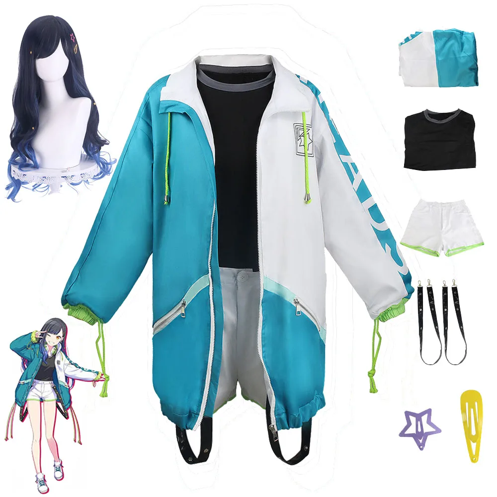 

Костюм для косплея секай из аниме Project, цветные костюмы для сцены, ширайши, Ань, костюм для косплея, куртка, рубашка, шорты, Женская и мужская о...
