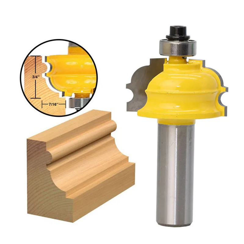 

1PC 1/2" 12.7MM Shank Milling Cutter Wood Carving Architectural Molding Router Bit Line knife Woodworking cutter Tenon Cutter