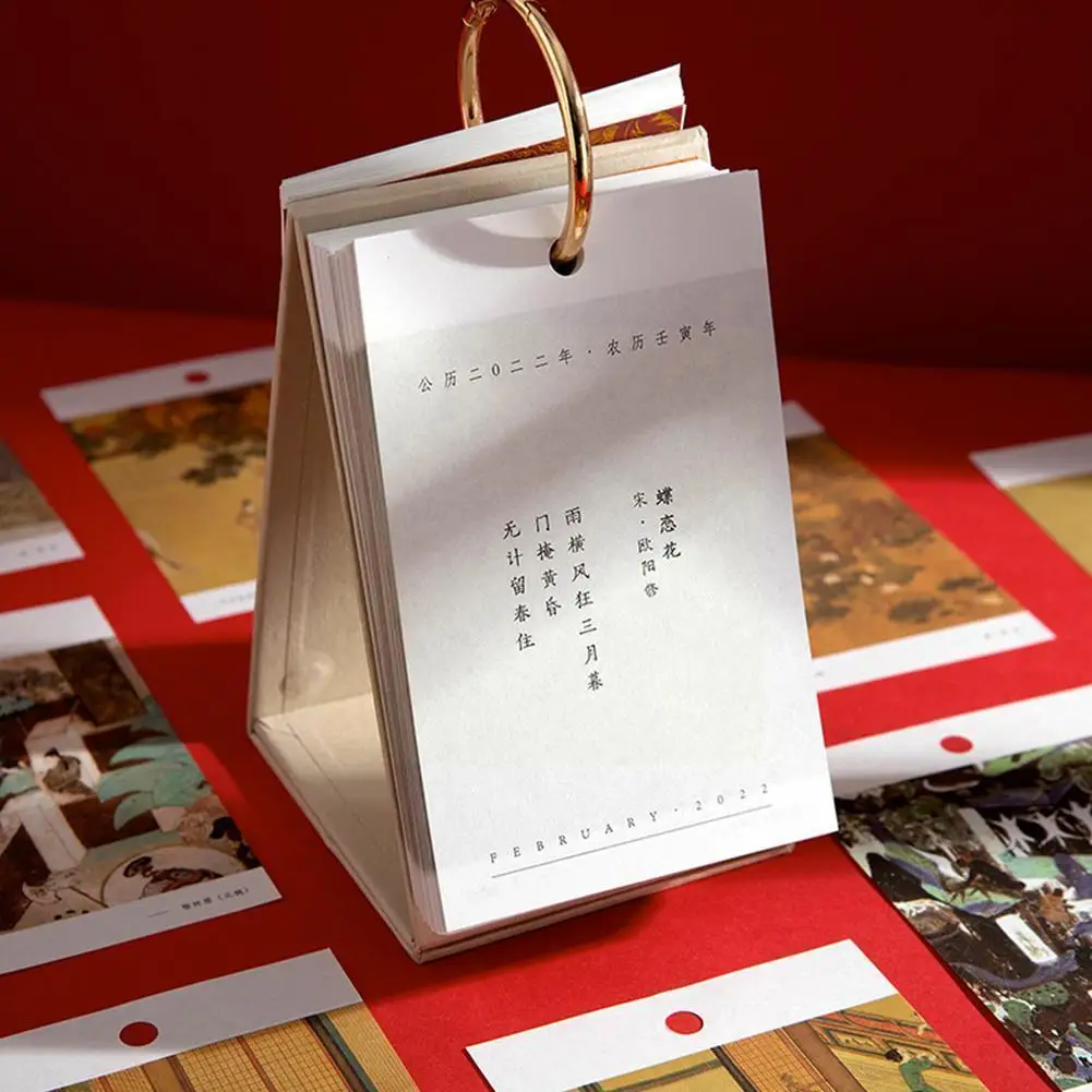 

Настольные мини-календари на 365 дней, традиционная китайская школа, офис, календарь, товары, стоячий стол U7V7