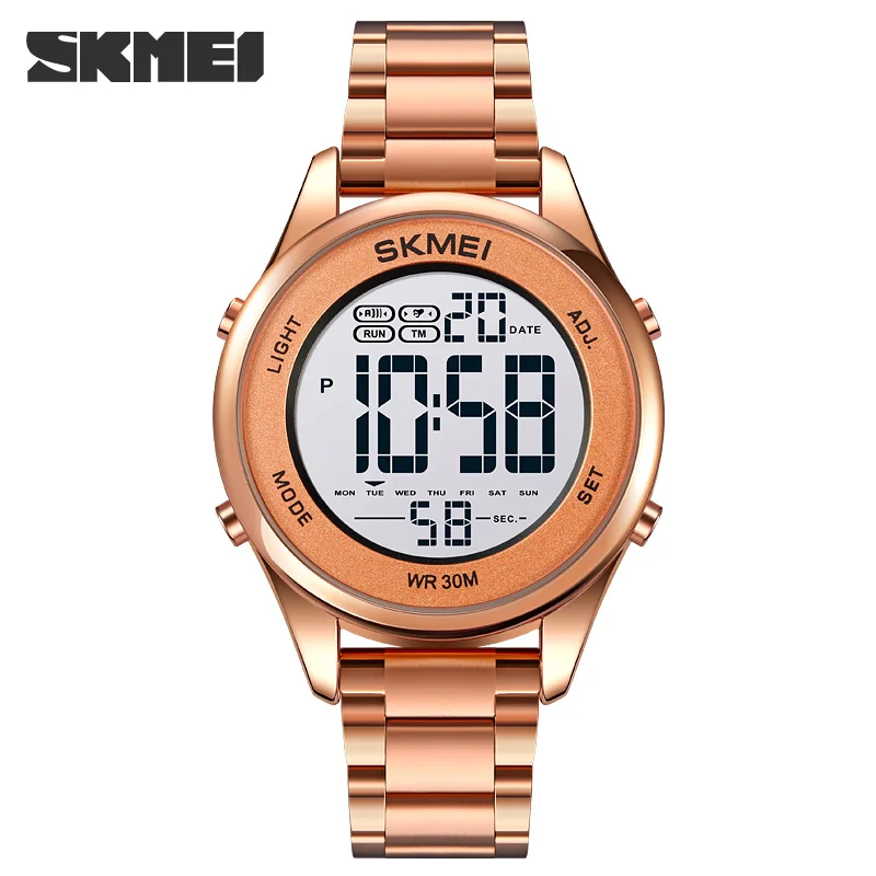 

SKMEI Luxury Steel Watch Fashion Men's Watches Countdown Stopwatch Digital Wristwatch For Man Sport Outdoor Clock Relogio Mascul