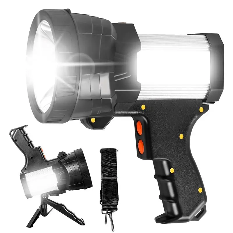 Прожектор 120000 люмен, суперъяркий правый налобный фонарь 10000 мАч, 30 ч, светодиодный, перезаряжаемые фонарики, водонепроницаемое освещение для Cmaping Прожектор 120000 люмен, суперъяркий правый налобный фонарь 10000 мАч, 30 ч, светодиодный, перезаряжаемые фонарики, водонепроницаемое освещение для Cmaping