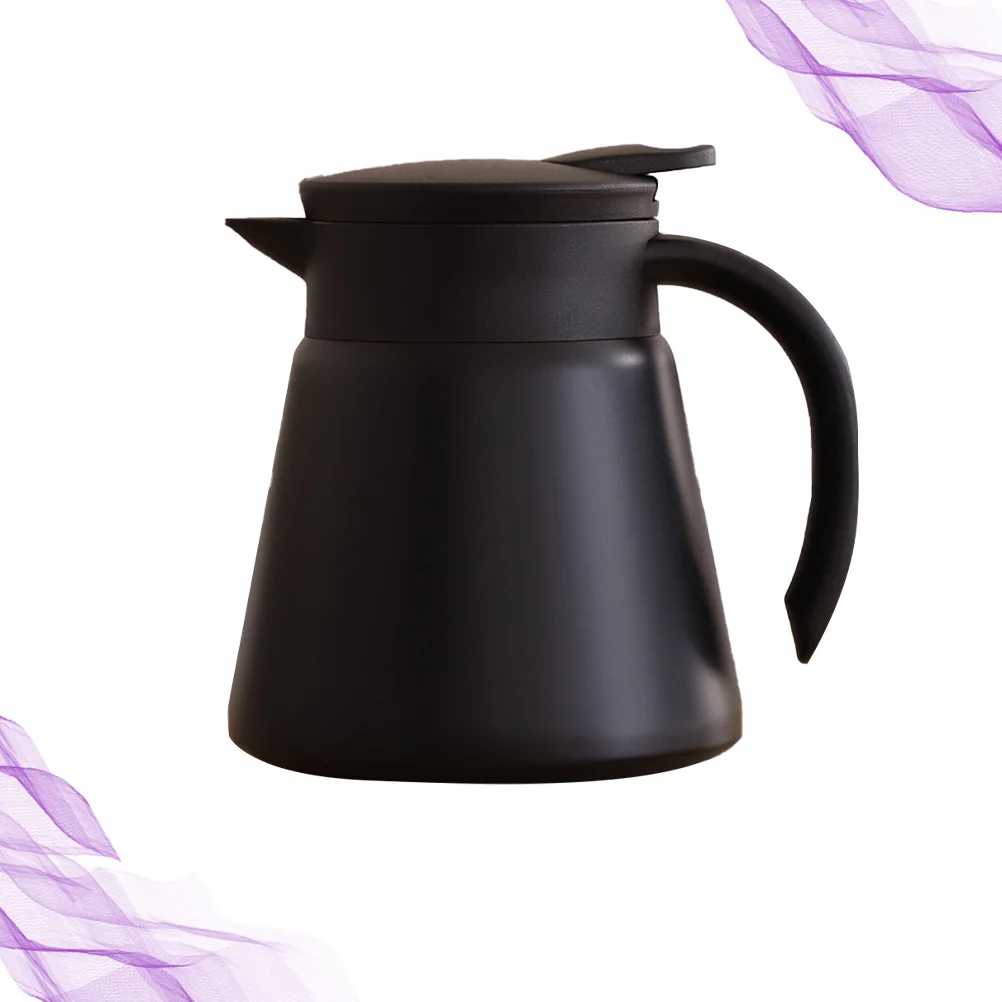 

Двухслойный изолированный горшок 304 из нержавеющей стали 650 мл чайник термобутылка Изолированная бутылка для воды (черный)