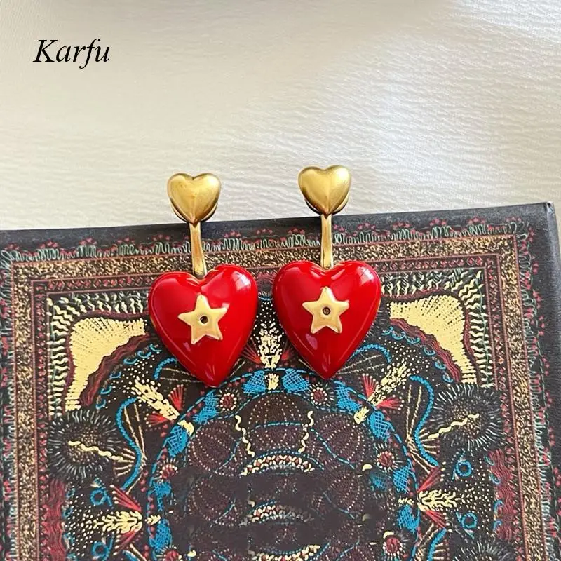 

Simple Design Star Love Stud Earrings S925 Silver Needle 2022 Luxury Brand Jewelry Fashion Everyday Versatile Dress Accessories