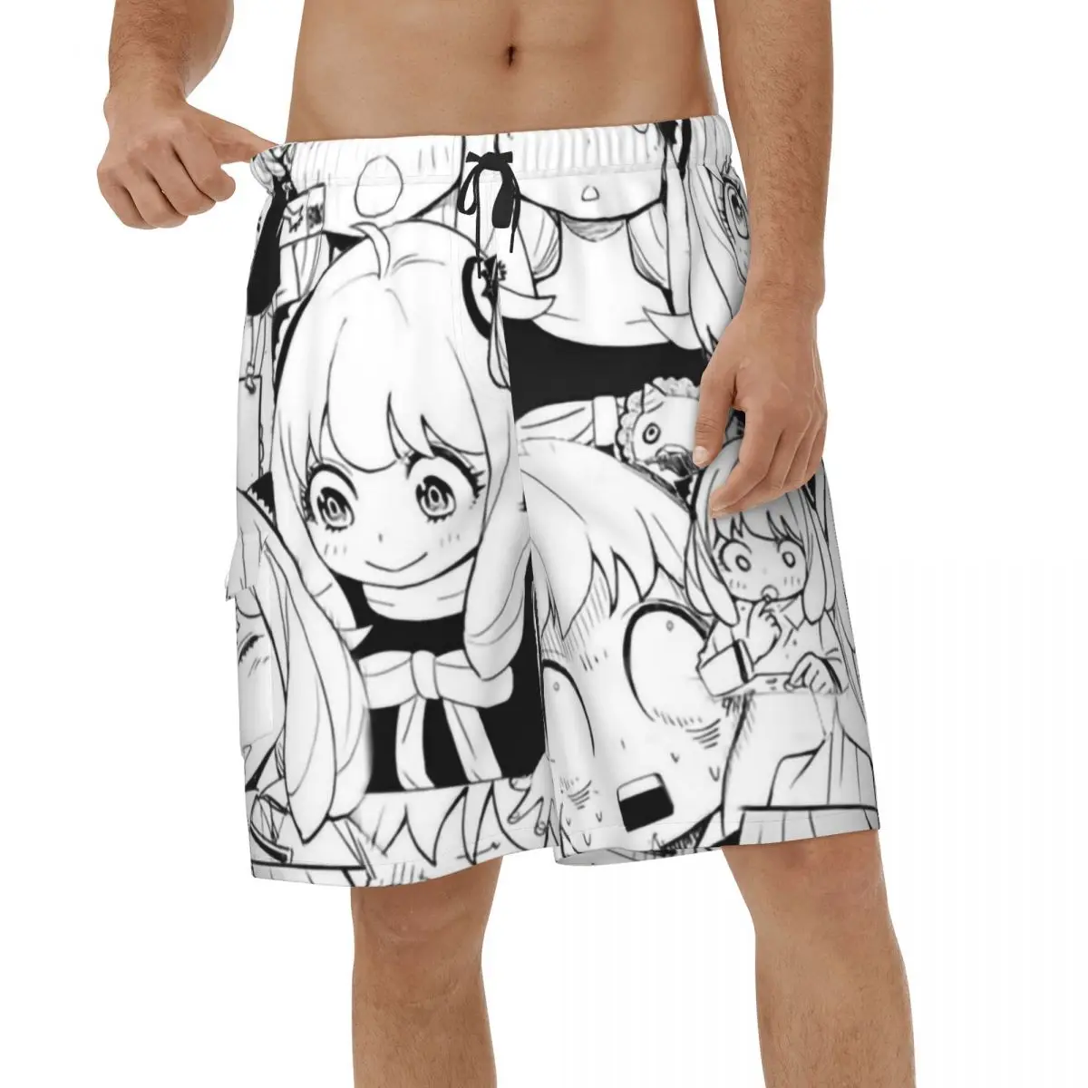 

Spy X Family 3D Printed Beach Shorts Men Casual Anime Forger Anya Swimsuits Swimming Trunks Breathable Running Surf Short Pants