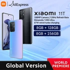 Глобальная версия сотового телефона Xiaomi 11T, 128 ГБ256 Гб ПЗУ, с диммером, экран 1200 дюйма, ультра Восьмиядерный процессор, 67 Вт, зарядка, камера 108 МП