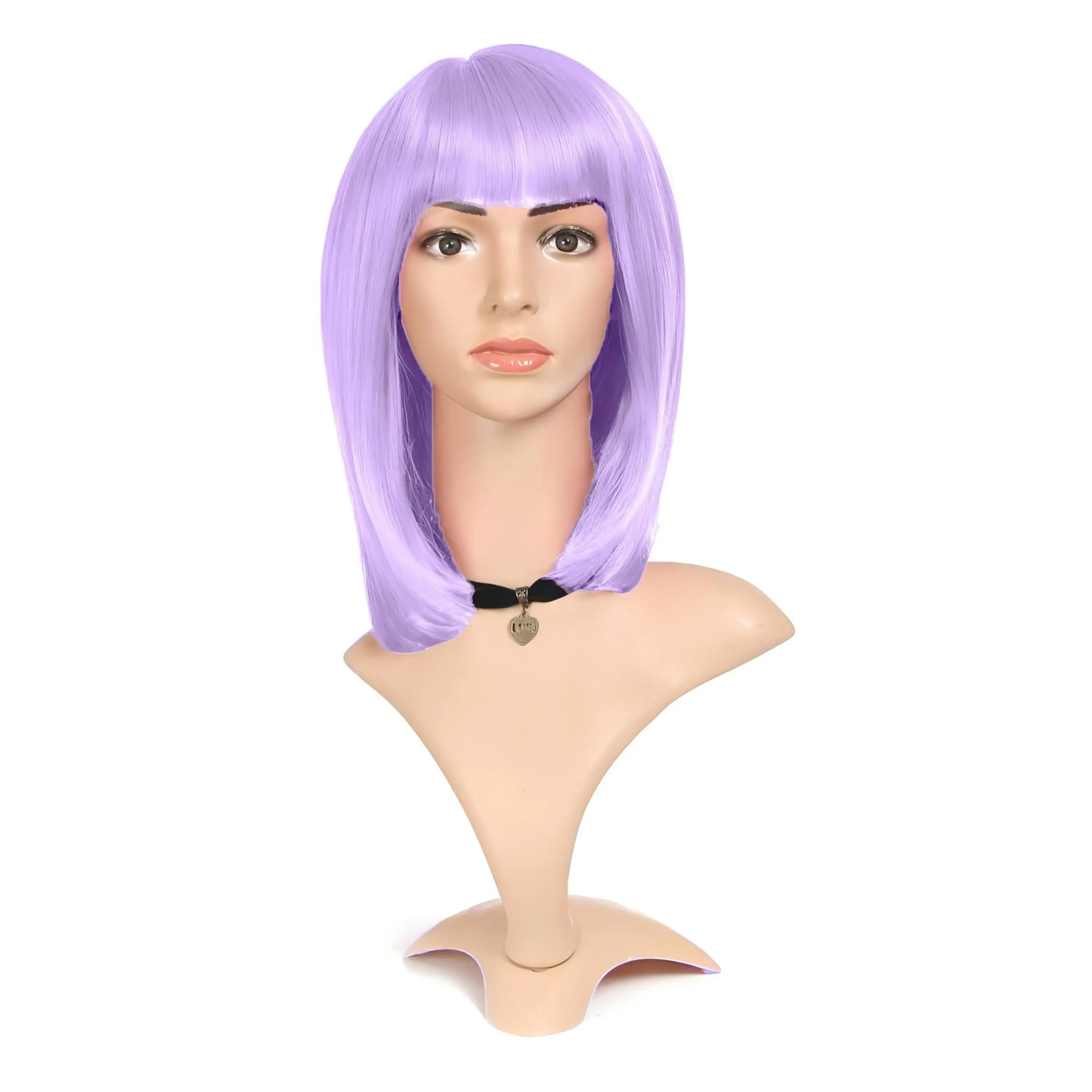 Высококачественный Женский короткий синтетический парик фиолетового цвета с