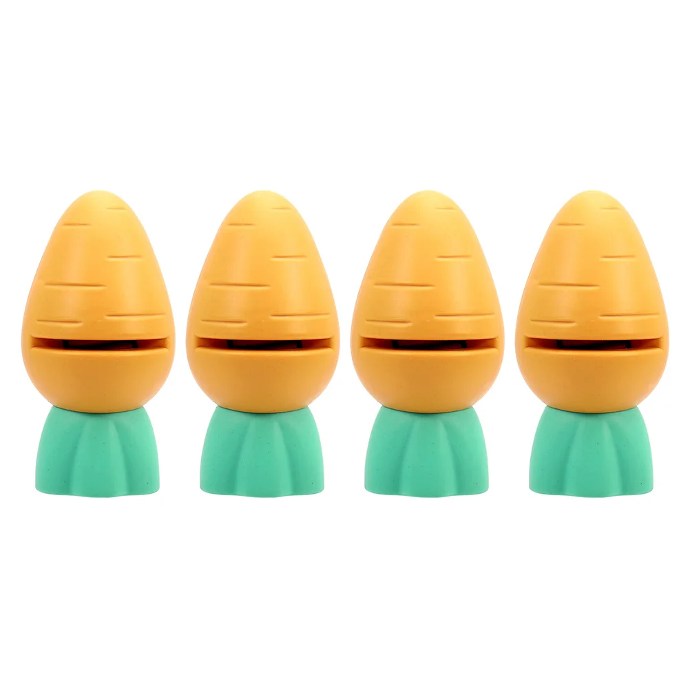 

4 Pcs Sharpener Japanese Knife Sharpening Stone Cartoon Stones Mini Home Kitchen Whetstones Frosted Carrot Shape