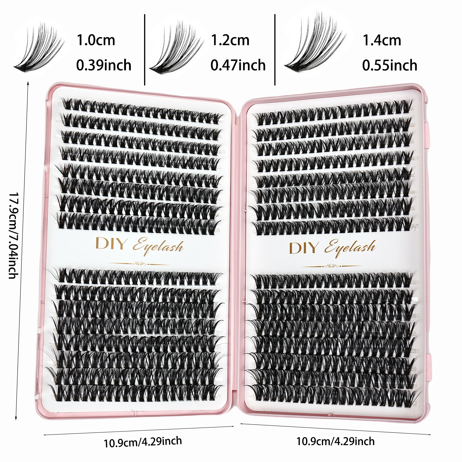 32 ряда 640 кластера 40D микс 10-14 мм Кластерные ресницы для наращивания натуральные