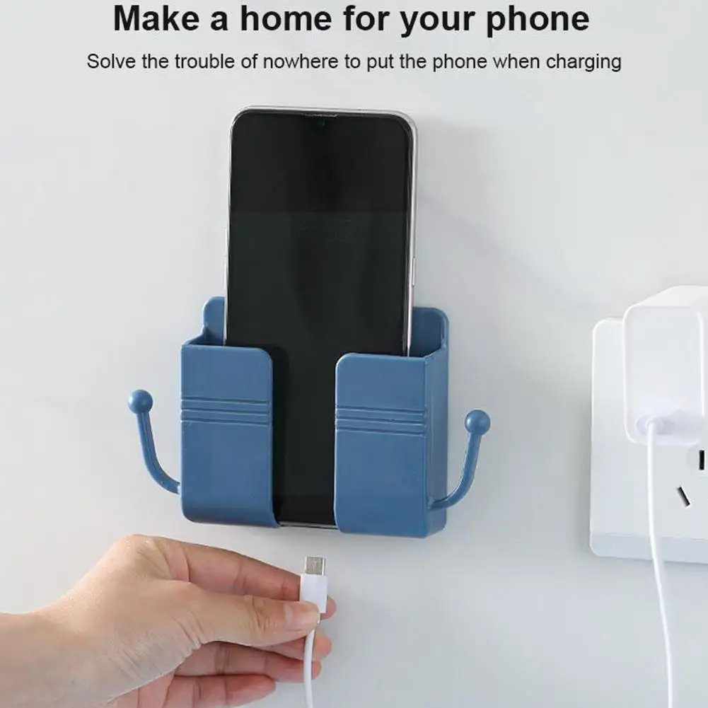 

Mobile TV Air Conditioning Remote Control Storage Box Storage Rubber Box Wall-mounted Punch-free Charging Headwear Rack Ban Q5P8