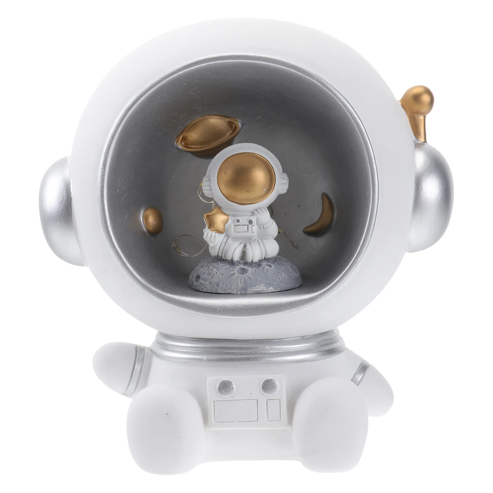 

1pc Spaceman Figurine Desktop Decoration Graduation Gift for Decor (White)