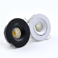 recessed 3w dimmable mini led downlight cutout 45mm cob led spot light ceiling lamp cabinet showcase home loft decoration white